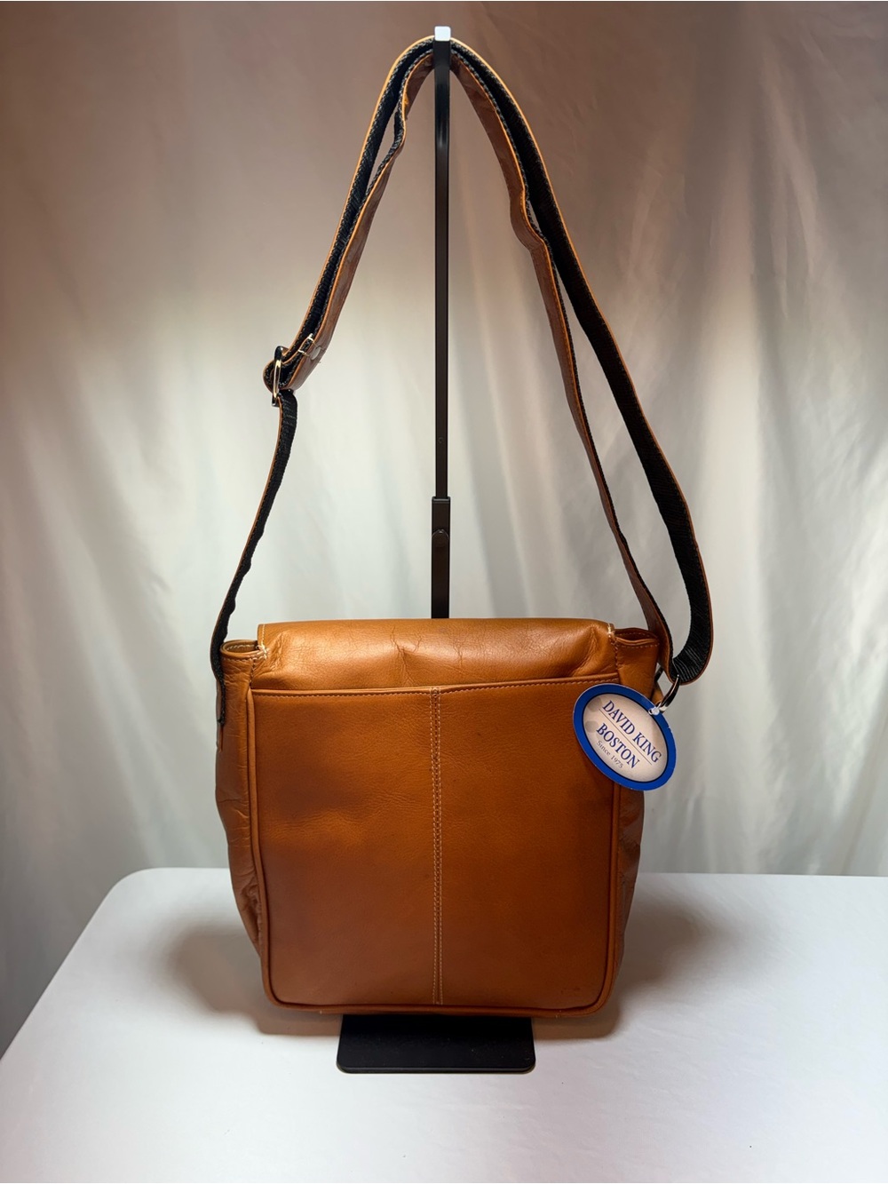 Tan Leather Messenger Bag